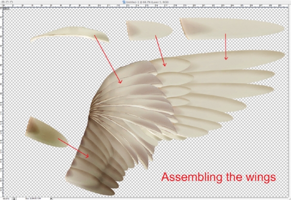 Creation of Flying Spaghetti Monsters: Step 9